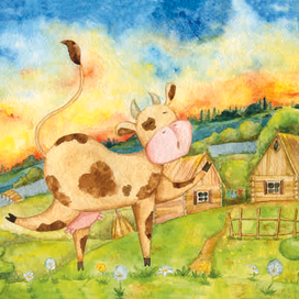 веселая коровка