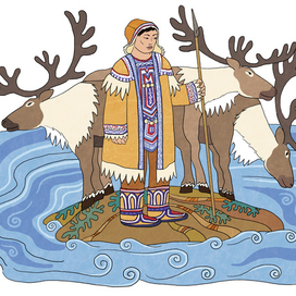 Мамонт и змей Джябдар (эвенкийская сказка)