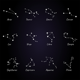Иконки созвездия с подписями