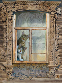 СИДЯТ КОШКИ НА ОКОШКЕ...