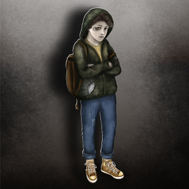 Саша Морозов. Герой детской книги "Избранные". Для конкурса иллюстраций.