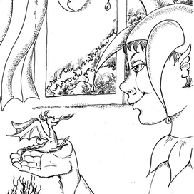 Дракоша - иллюстрация к стихотворению