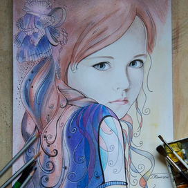 декоративный портрет девочки