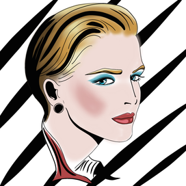 Блондинка и полоски))