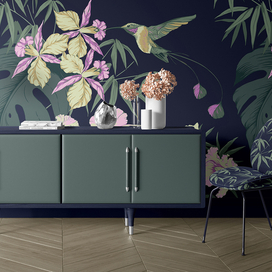 Векторный паттерн Колибри