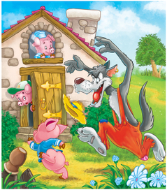 Волк и 3 поросенка