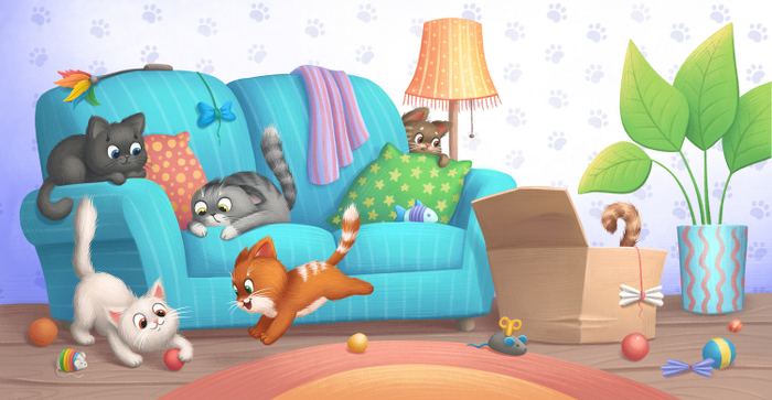 Иллюстрация для книги "Котята"