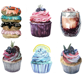 Иллюстрации для оформления кофейной