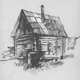 Старая баня, деревня под Псковом