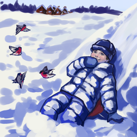 Иллюстрация по детскому рисунку