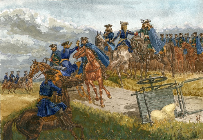 "Маскарадный" бой. Нарва 1704г.