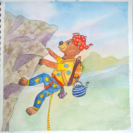 Медведь скалолаз коллекционер чайников