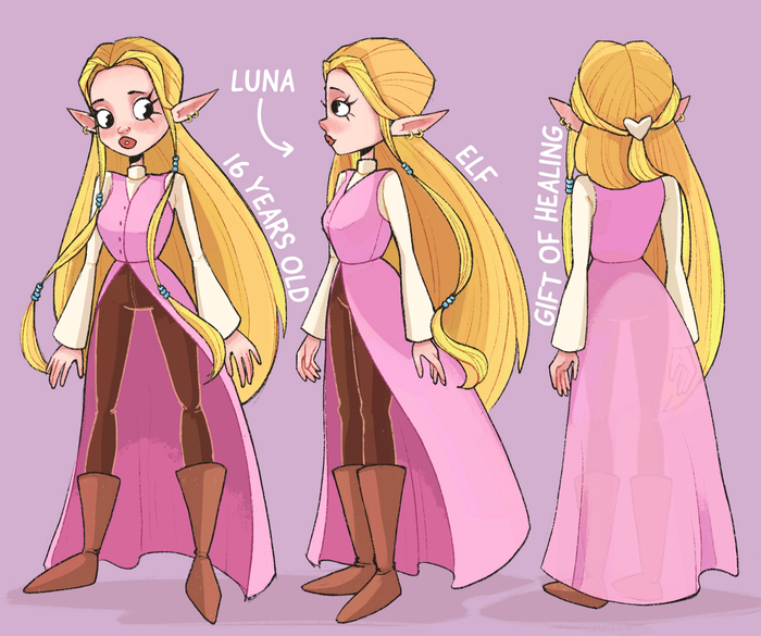 Дизайн персонажа. Эльф Луна