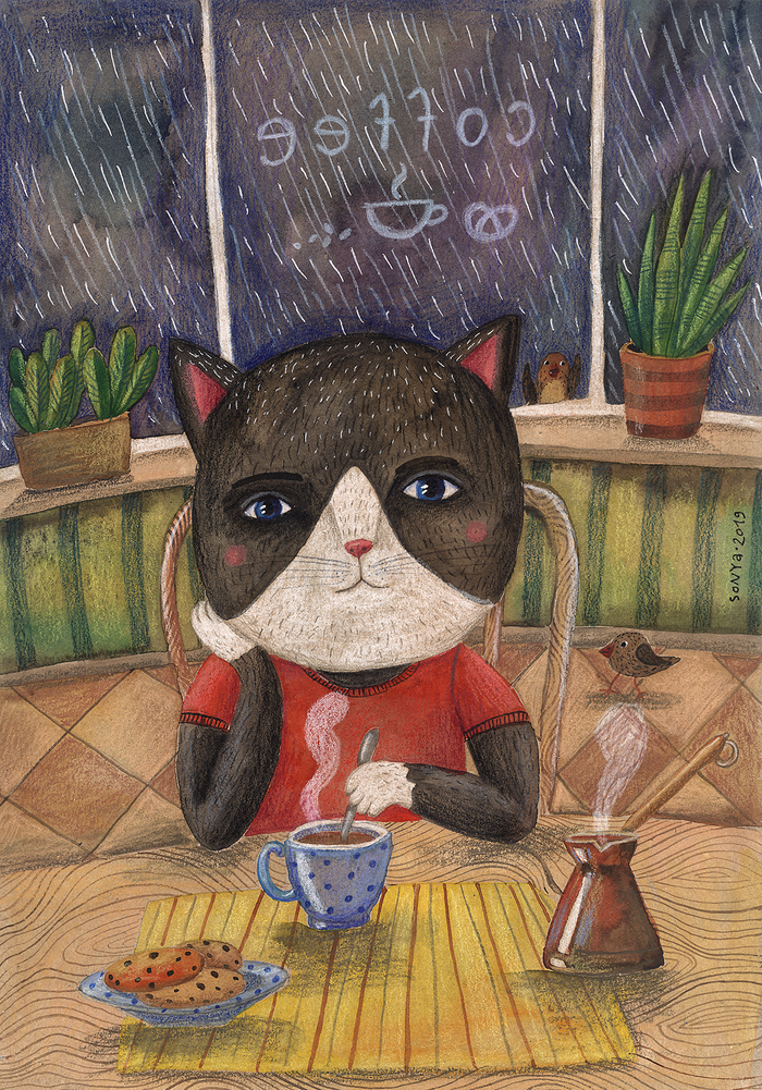 🐱☕️🌧
