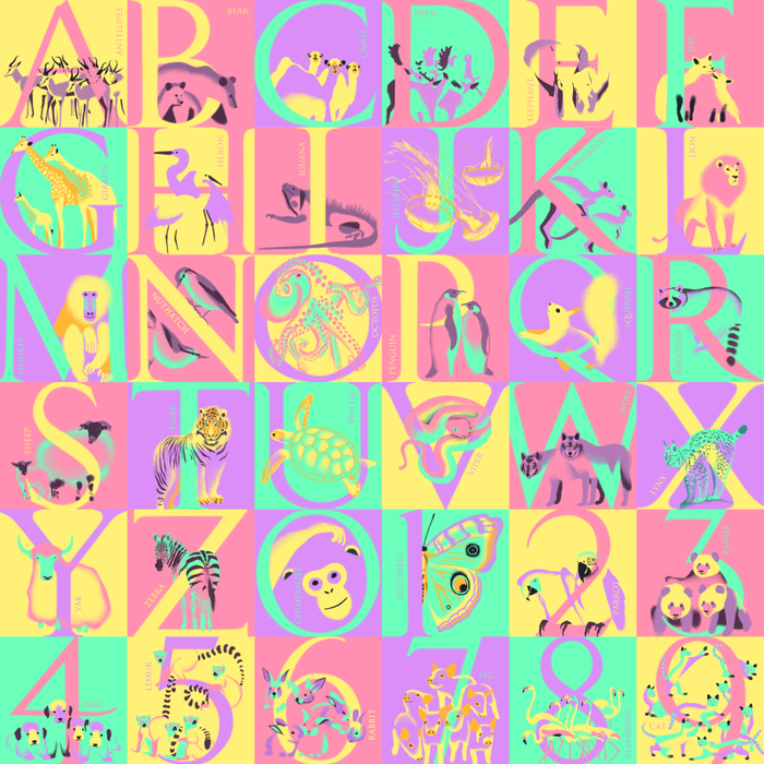 Латинский алфавит и цифры