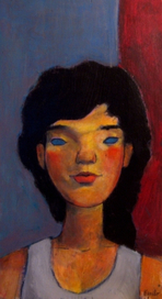 Девушка в белой майке