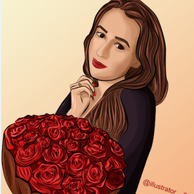 иллюстрация по фото в электронном формате Ps стиля ART