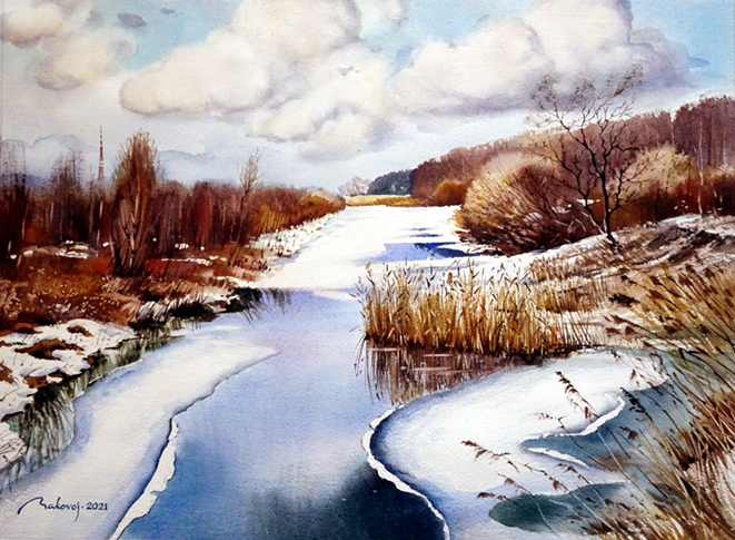 Последний лёд на р.Олекте. 