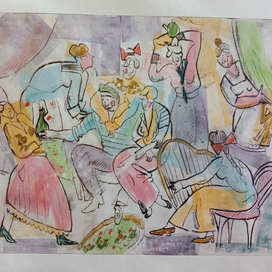 Илл. к рассказу А. Грина " Бархатная портьера"