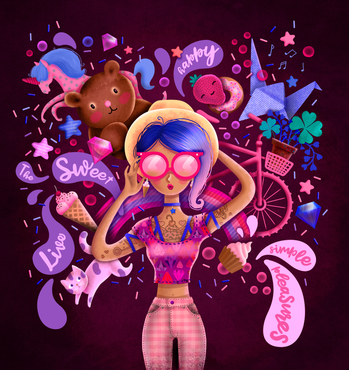 Розовые очки.