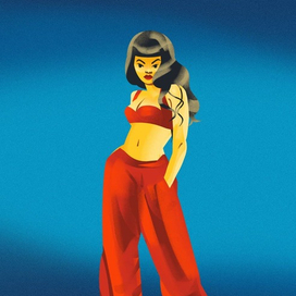 Девушка в красном