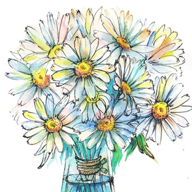 Букет ромашек