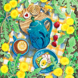 Пикник среди одуванчиков