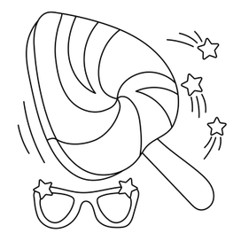 Детские раскраски. Мороженко.