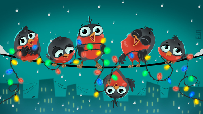 Новогодние Снегири