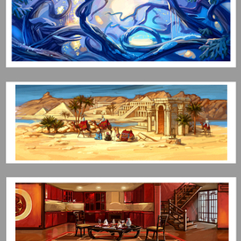 скетчи игровых локаций 