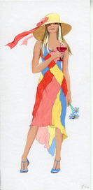 Девушка с коктейлем