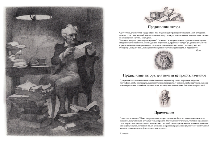 Иллюстрация к произведению Э. Гофмана "Житейские воззрения кота Мурра"