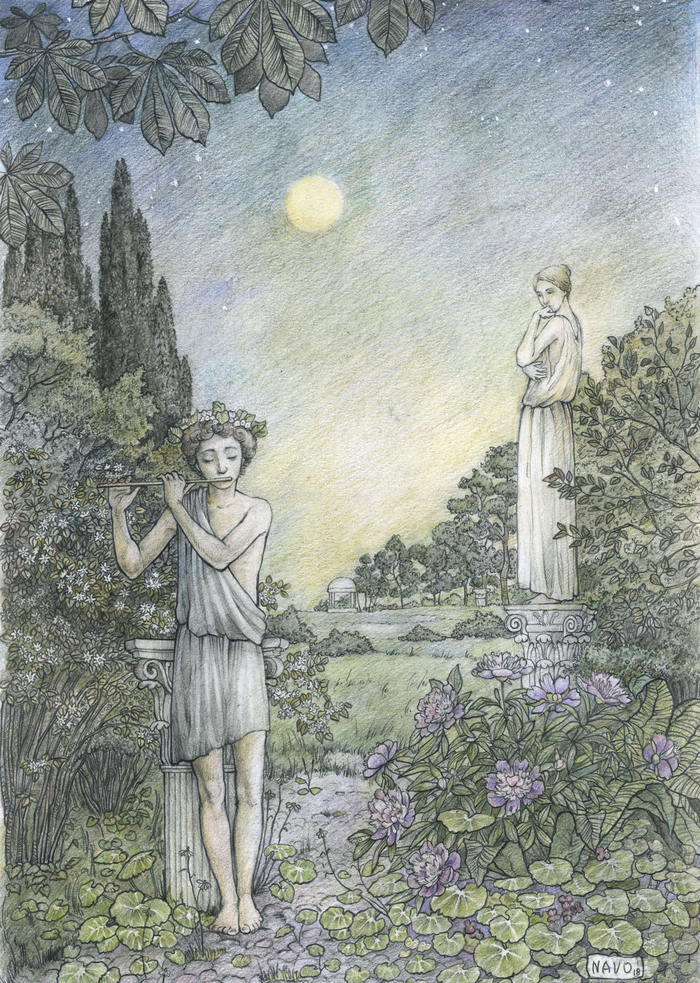 Ожившие статуи при полной луне