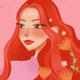 Иллюстрация с женским портретом