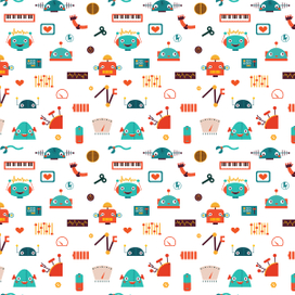 Милые роботы pattern