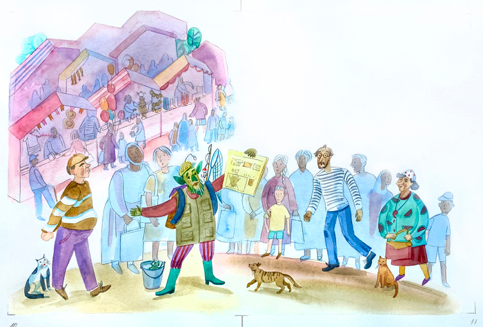 Иллюстрация к сказке "Однажды в Капустине"