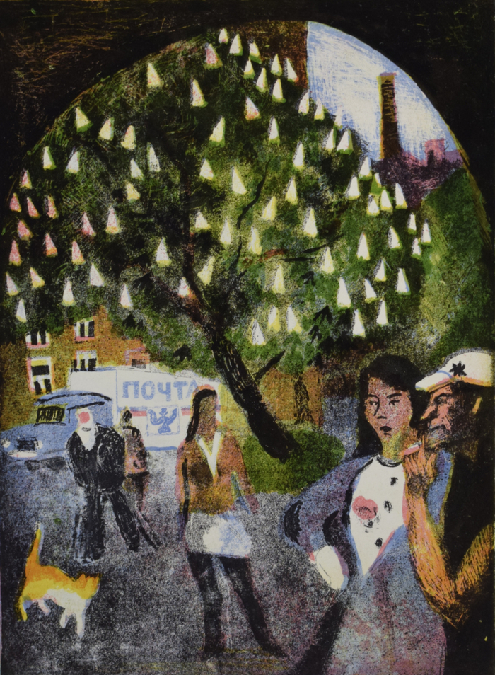 Цветущий каштан