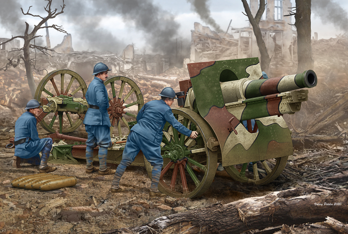 French Schneider C17S 155mm Howitzer (box art for Das Werk)
