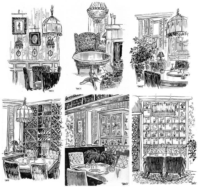 Наброски в кафе