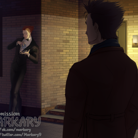 Сцена встречи персонажей, заказ