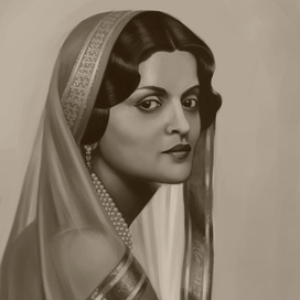 Портрет черно-белый