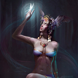 девушка в лесу