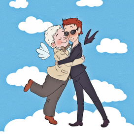 Фанарт на сериал "Благие знамения"