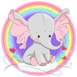 Слоник в радуге