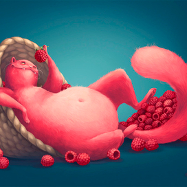 Малиновая кошка