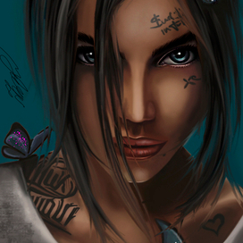 арт девушка