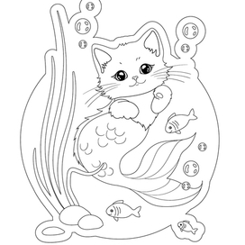 раскраска. котики