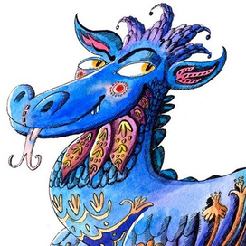 Дракон для фильма о книжной иллюстрации