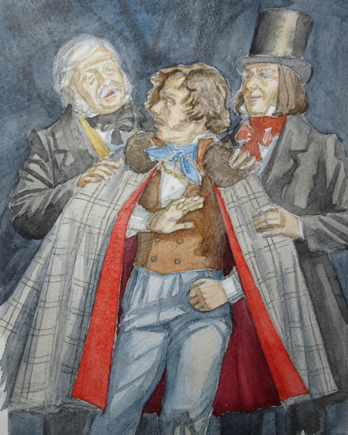 Иллюстрация к рассказу Чарльза Диккенса "Дуэль в Грейт-Уимлбери",2022