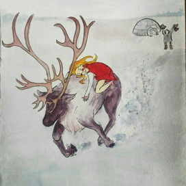 Герда на олене